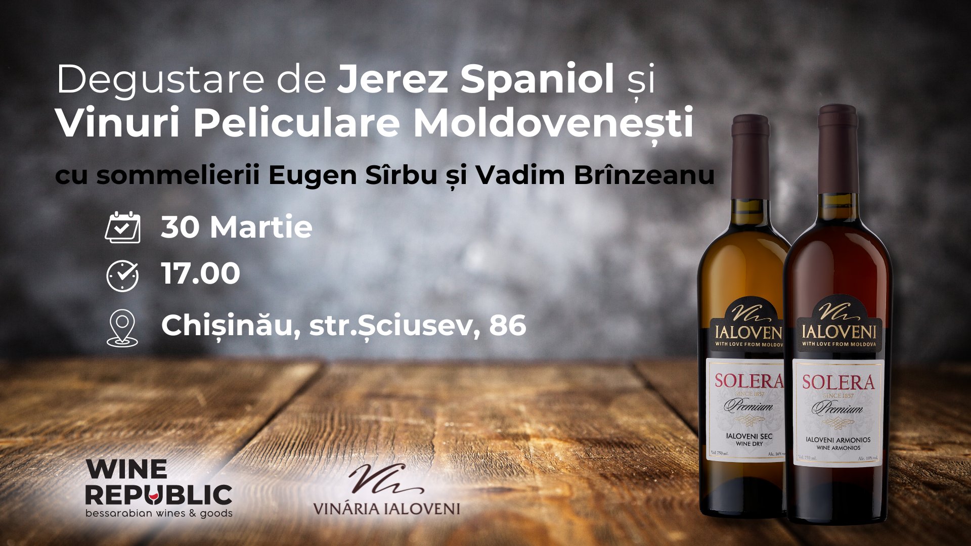 Degustare de Jerez Spaniol și Vinuri Peliculare Moldovenești