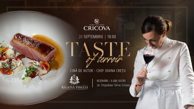 TASTE OF TERROIR | Cină de autor - Chef Oxana Crețu 20.09