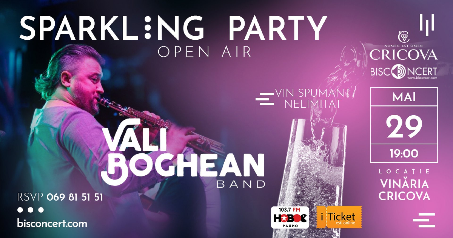 Sparkling Party alături de Vali Boghean Band