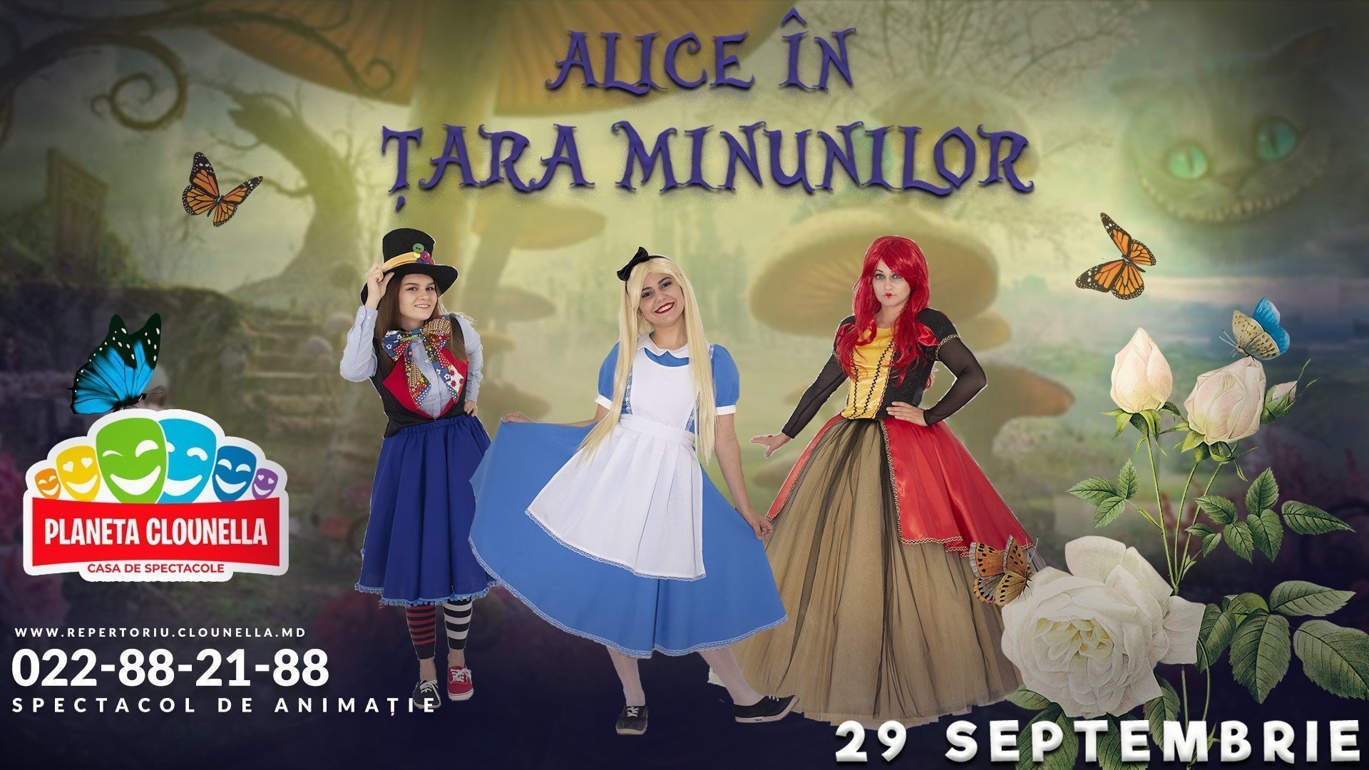  Premiera! Alice in Tara Minunilor - Spectacol Interactiv de Animatie pentru Copii | +3