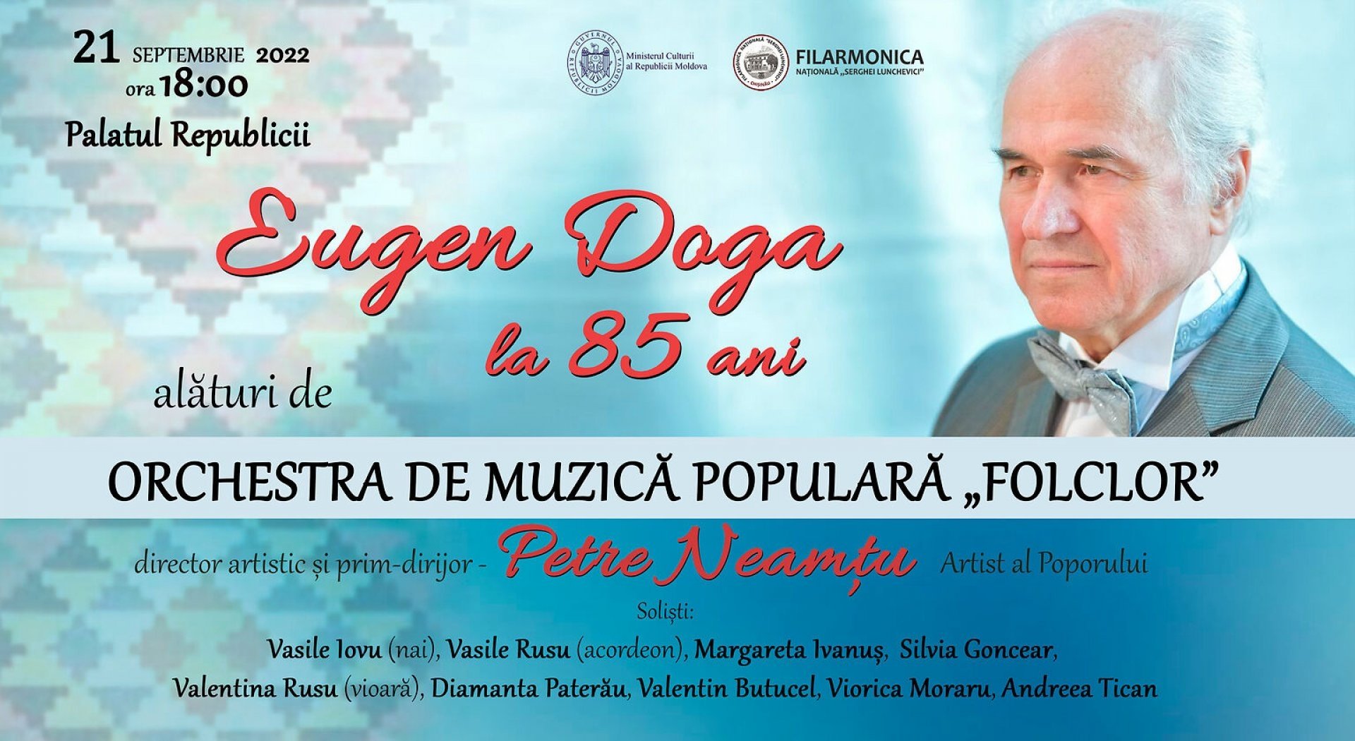 Eugen Doga la 85 ani alături de Orchestra de Muzică Populară „Folclor"