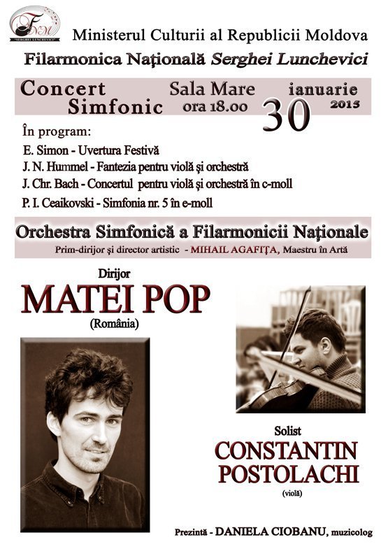 Concert simfonic cu Orchestra Simfonica a Filarmonicii Nationale
