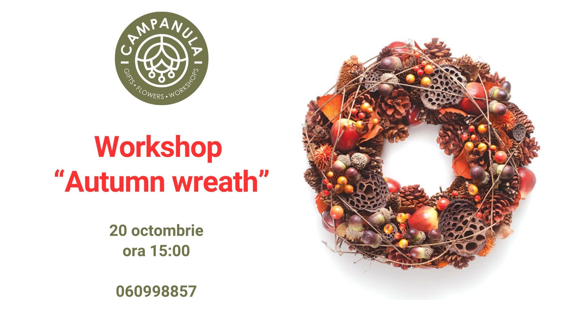 Workshop „Autumn Wreath”  - Octombrie 2024