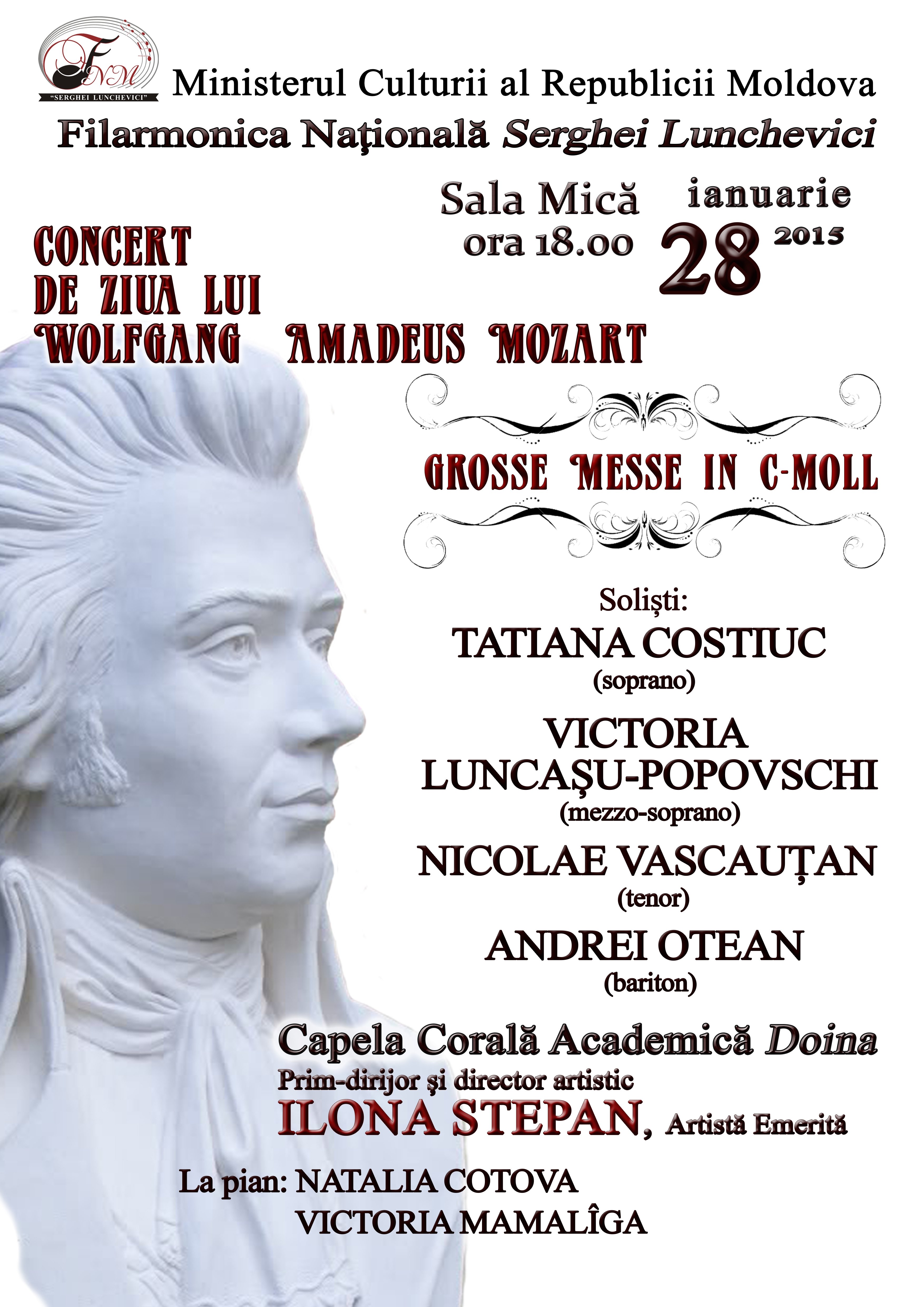 Concert de ziua lui W.A.Mozart