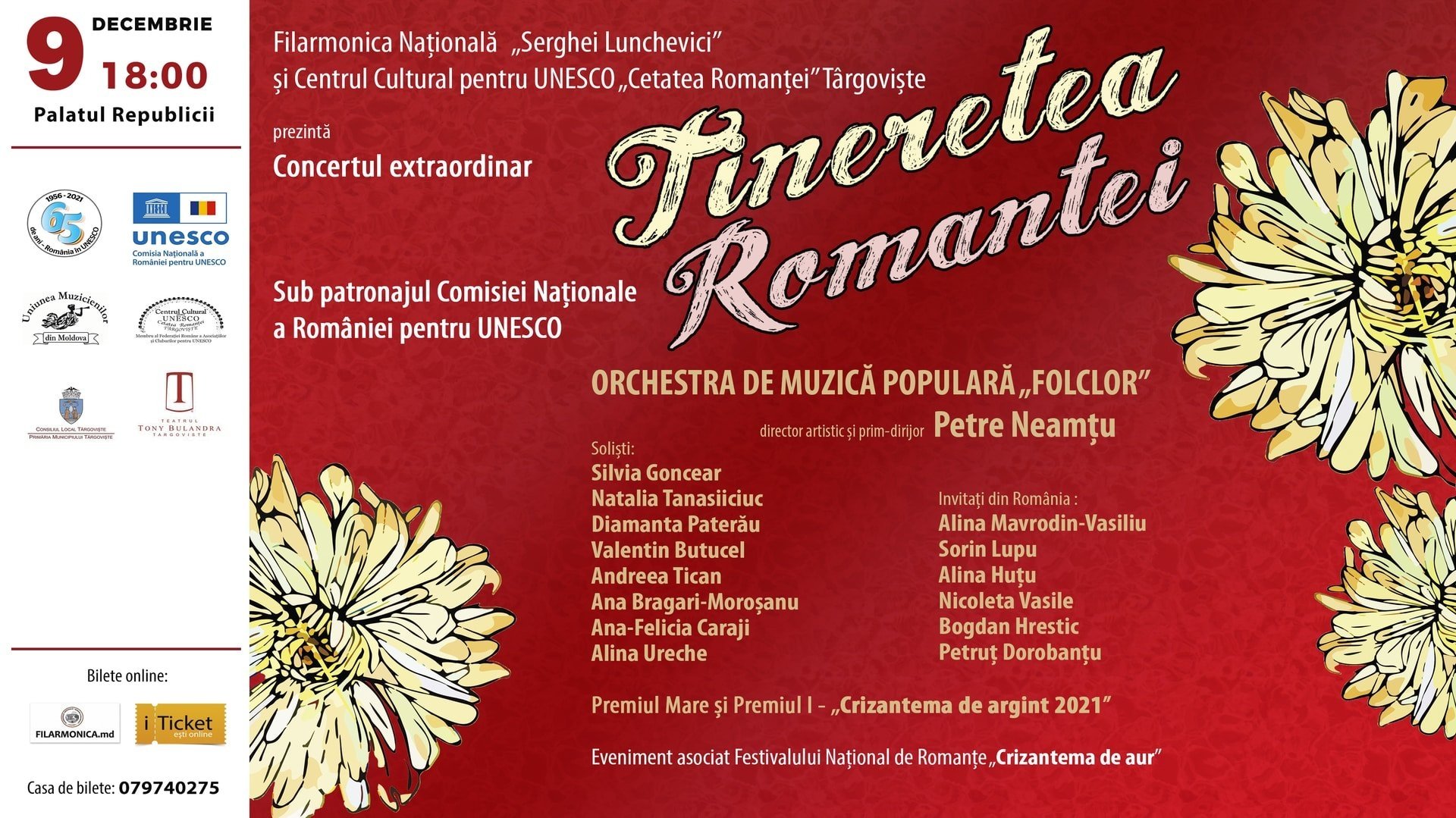 Concert extraordinar - Tinerețea Romanței