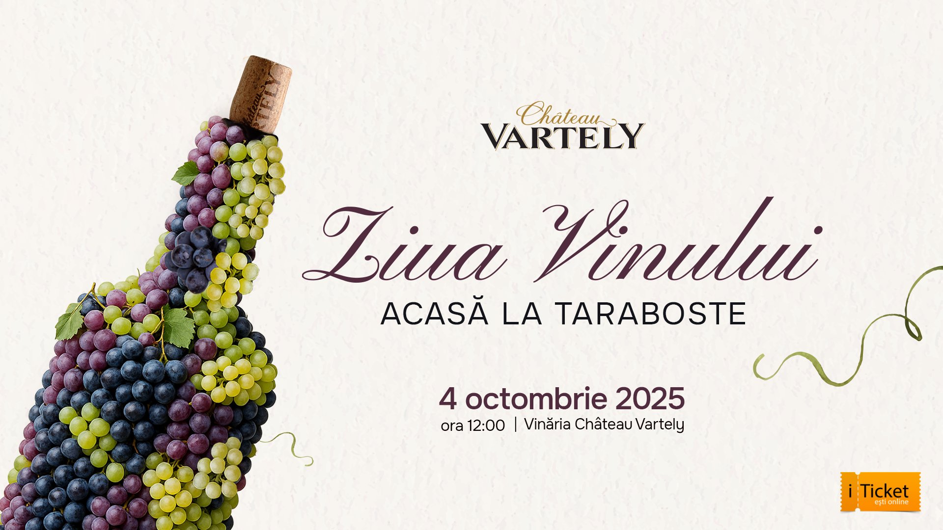 Hai să sărbătorim împreună Ziua Națională a Vinului la Château Vartely!