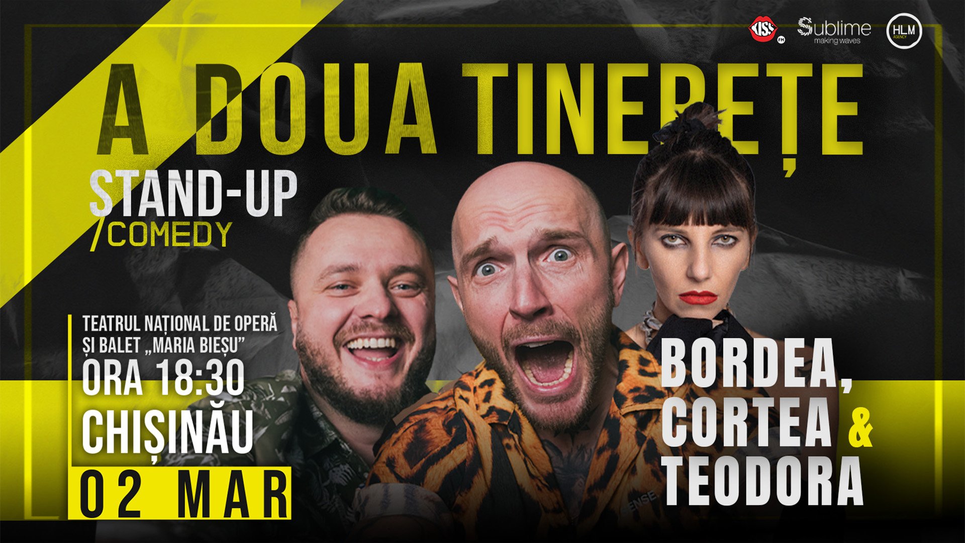 Stand-Up Comedy cu Bordea, Cortea și Teodora Nedelcu - A DOUA TINERETE