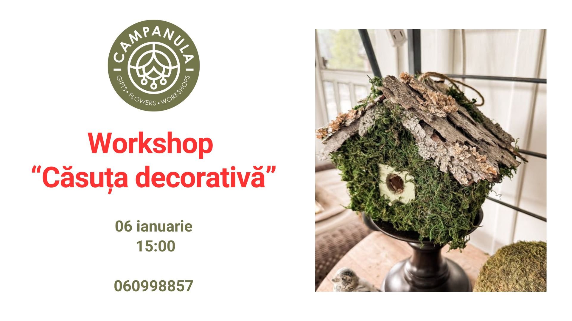 Workshop „Căsuța decorativă” | 06 ianuarie