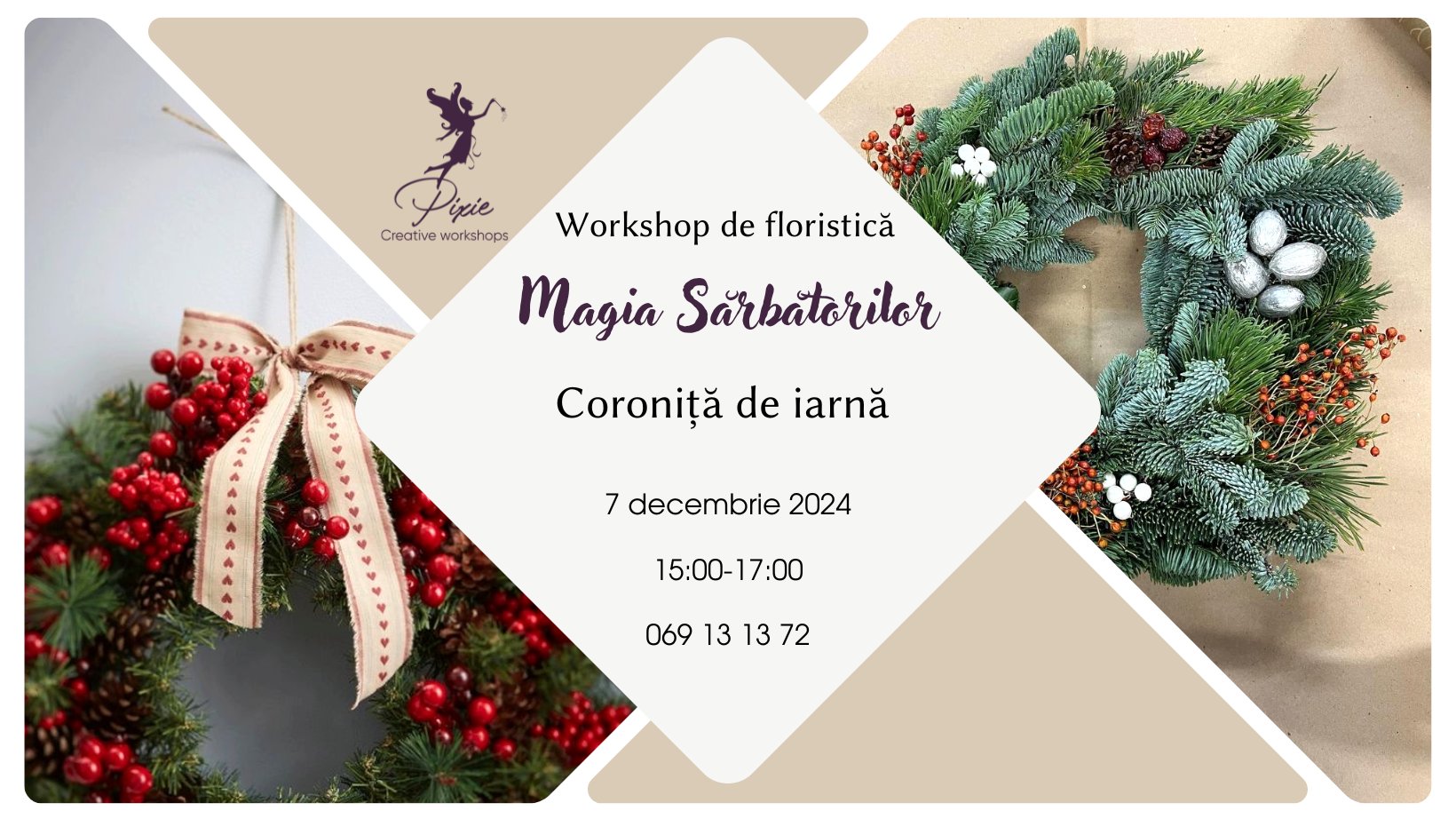 Workshop de floristică | Coroniță de iarnă