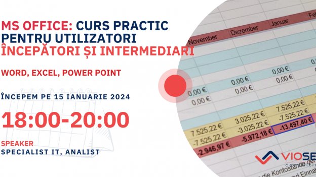 MS Office: Curs practic pentru utilizatori începători și intermediari. Word, Excel, Power Point 15.01