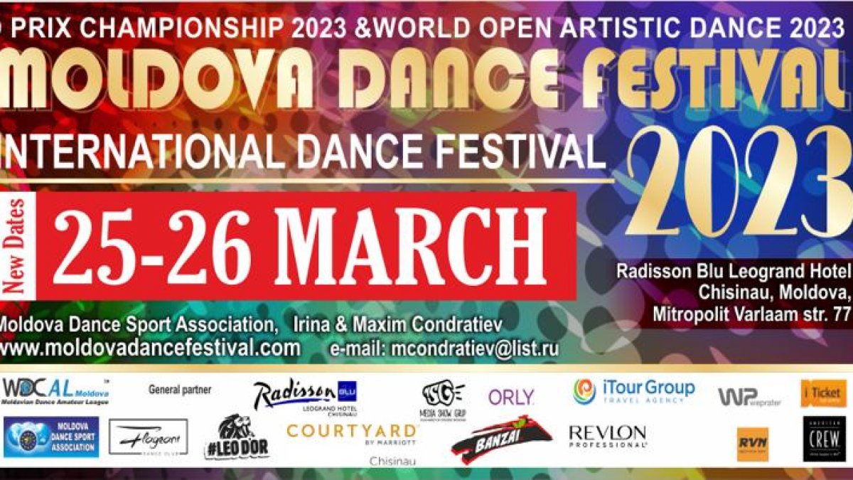 26 Martie 12:00-18:30 - Moldova Dance Festival 2023 - iTicket