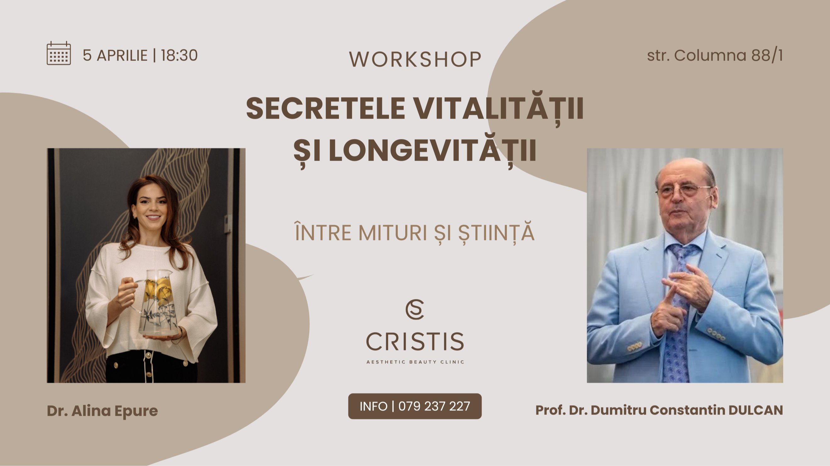 Secretele Vitalității și Longevității | Workshop cu Prof. Dr. Dumitru Constantin DULCAN și Dr. Alina EPURE