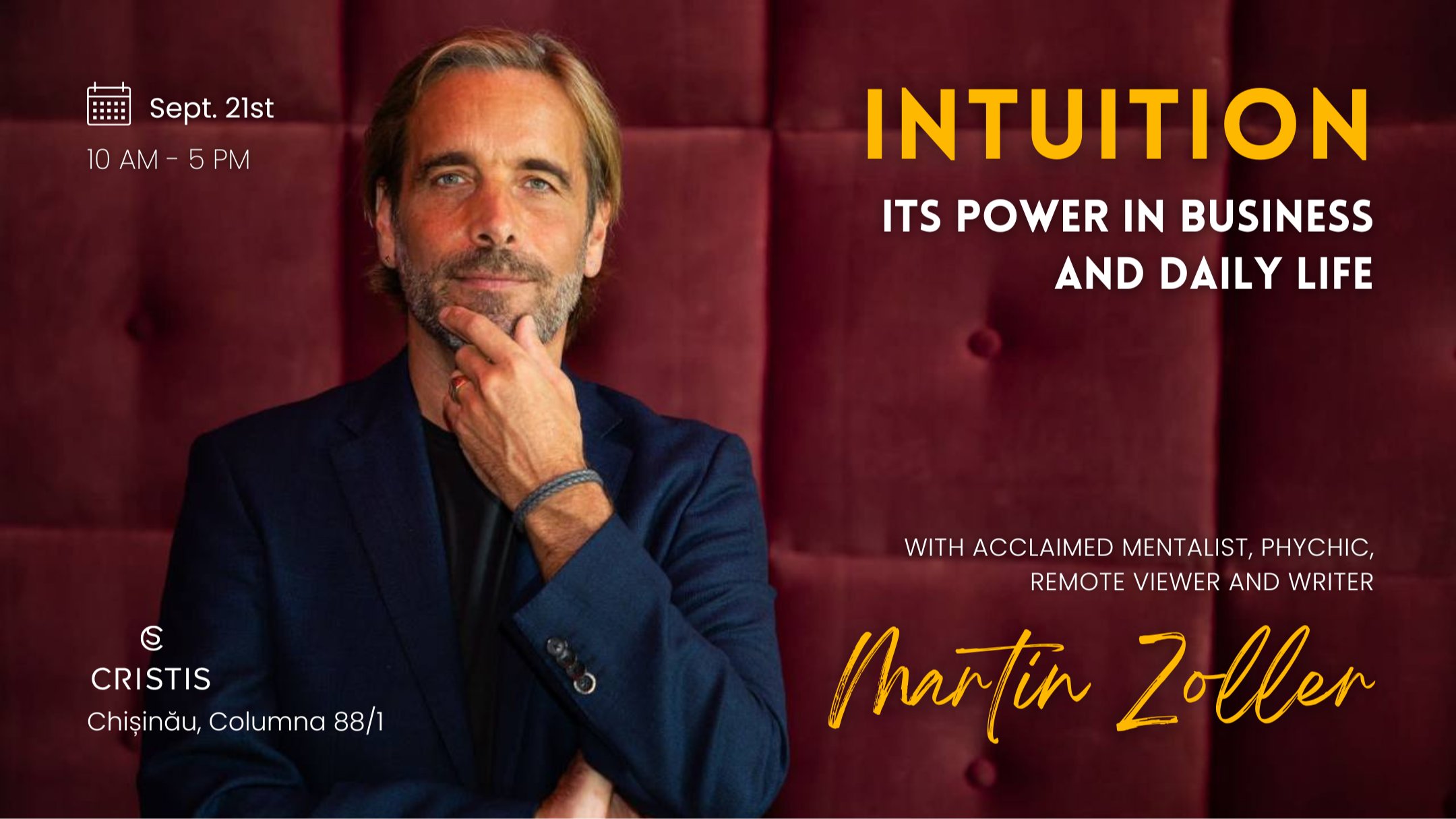 INTUITION | Its power in business and daily life, with mentalist & psychis Martin Zoller