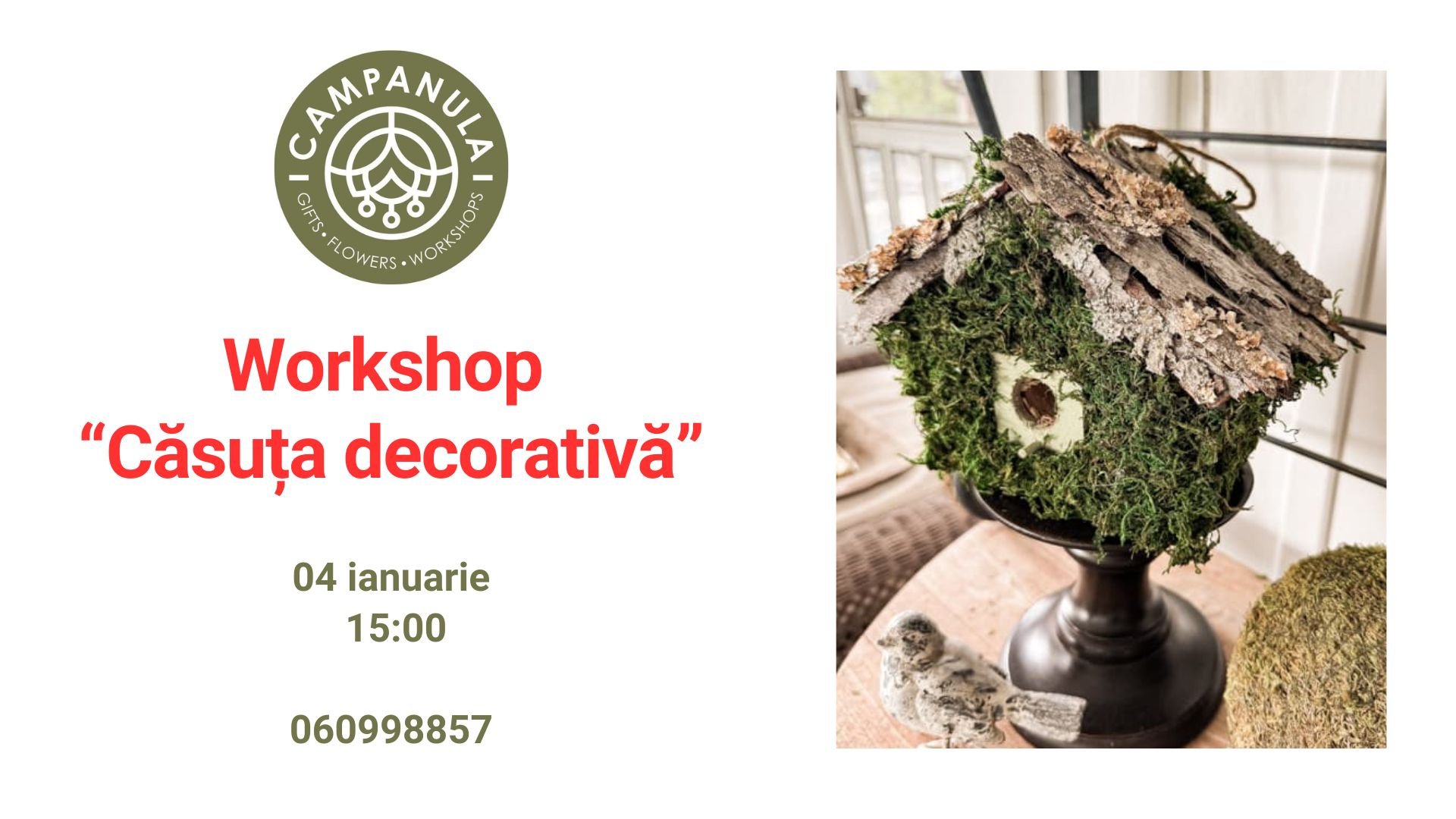 Workshop „Căsuța decorativă”