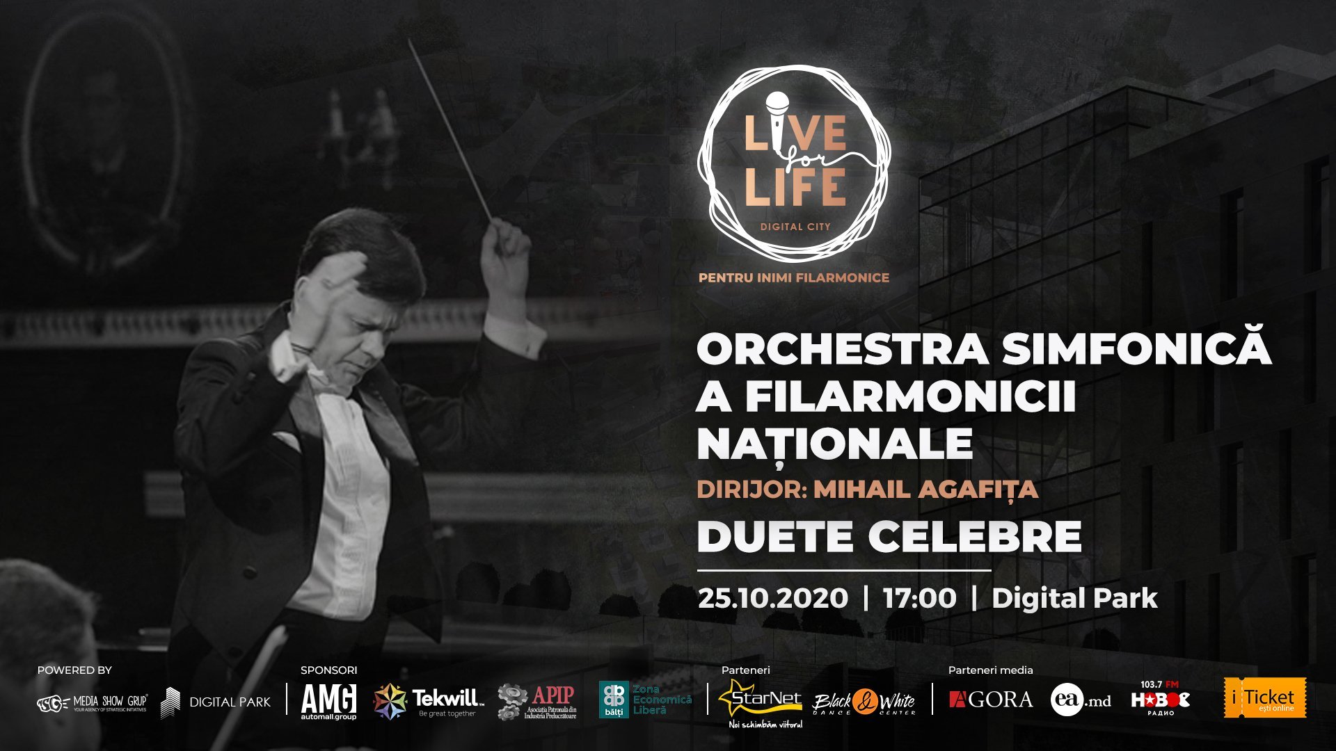 LIVE FOR LIFE. DUETE CELEBRE CU ORCHESTRA SIMFONICĂ A FILARMONICII NAȚIONALE