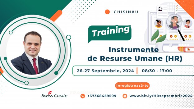 Training Instrumente de Resurse Umane, 26-27 septembrie 2024, Chișinău