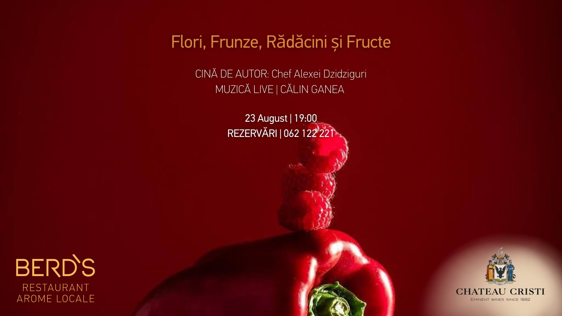 Cină de Autor | Flori, Frunze, Rădăcini și Fructe | Chef Alexei Dzidziguri  | Muzica LIVE - Călin Ganea