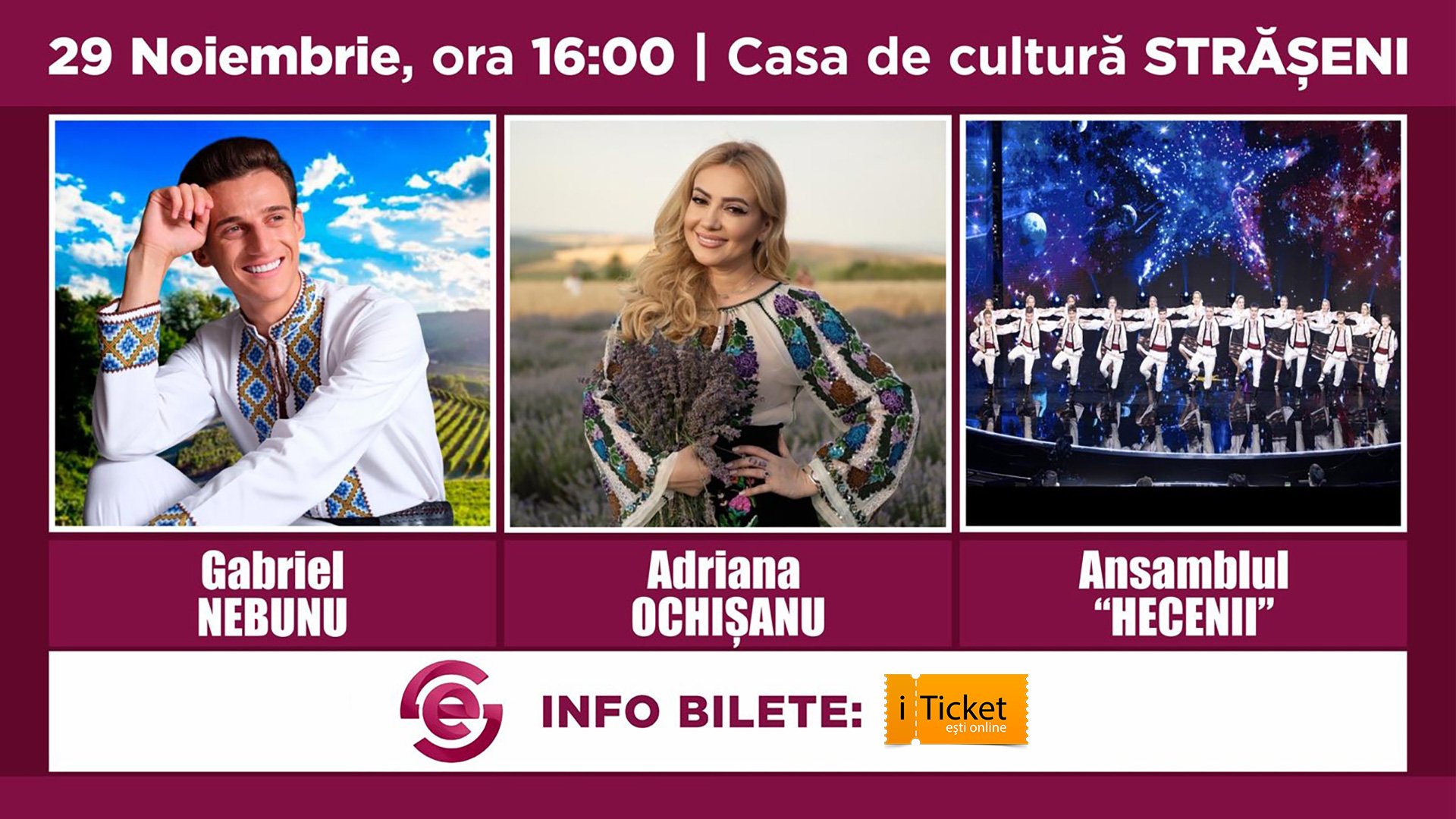 Gabriel Nebunu & Adriana Ochișanu și Ansamblul Hecenii la  Strășeni