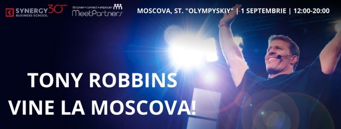 Tony Robbins vine la Moscova