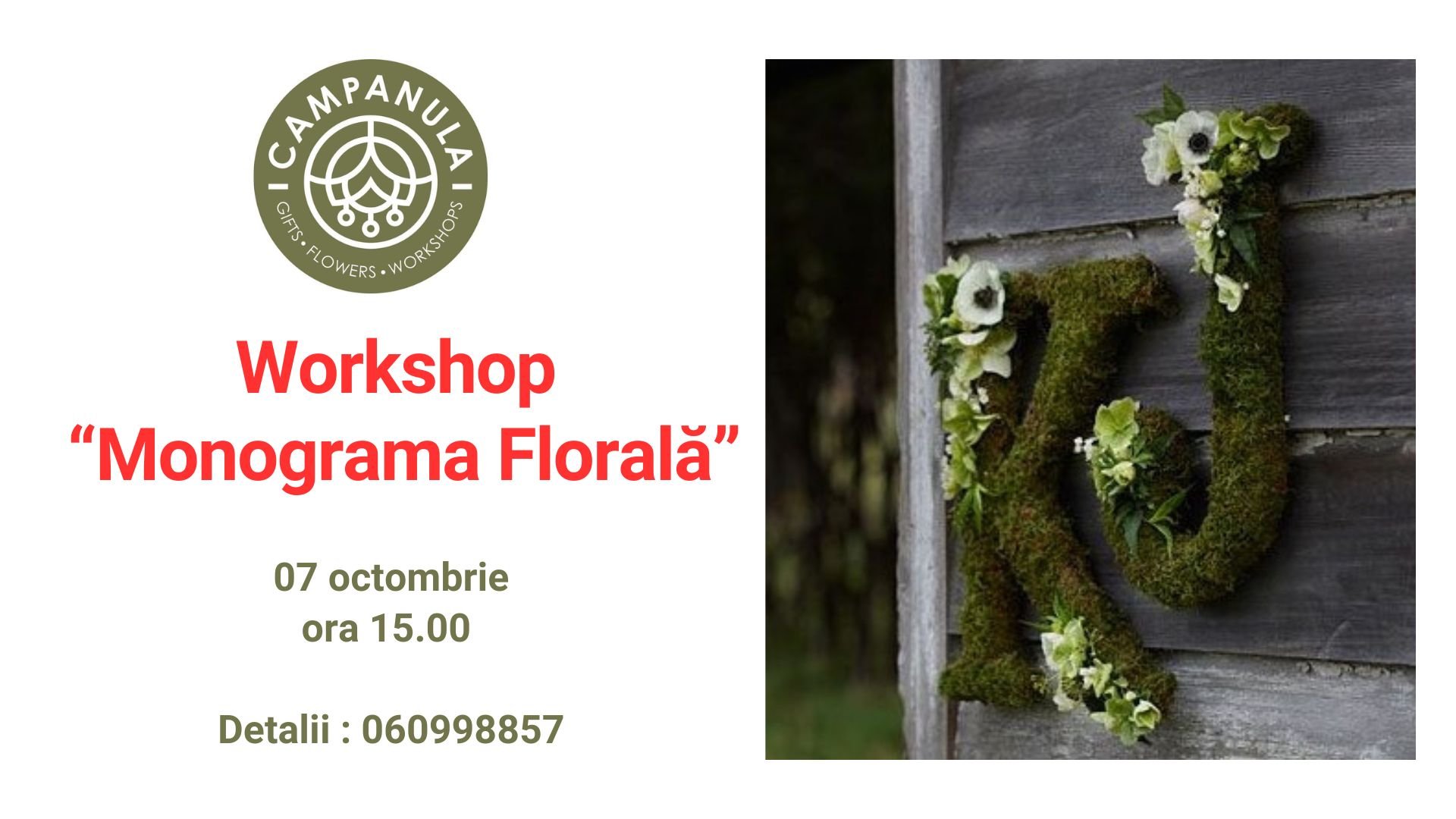 Workshop creativ — «Monograma Florală»