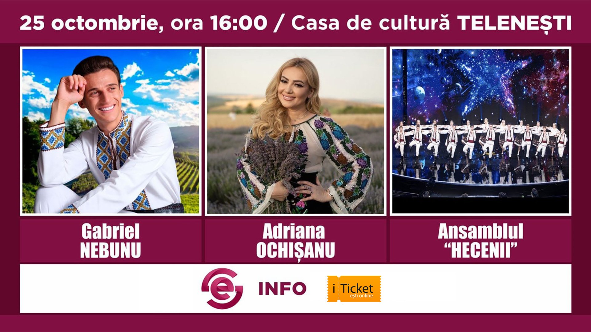 Gabriel Nebunu și Adriana Ochișanu la Telenești