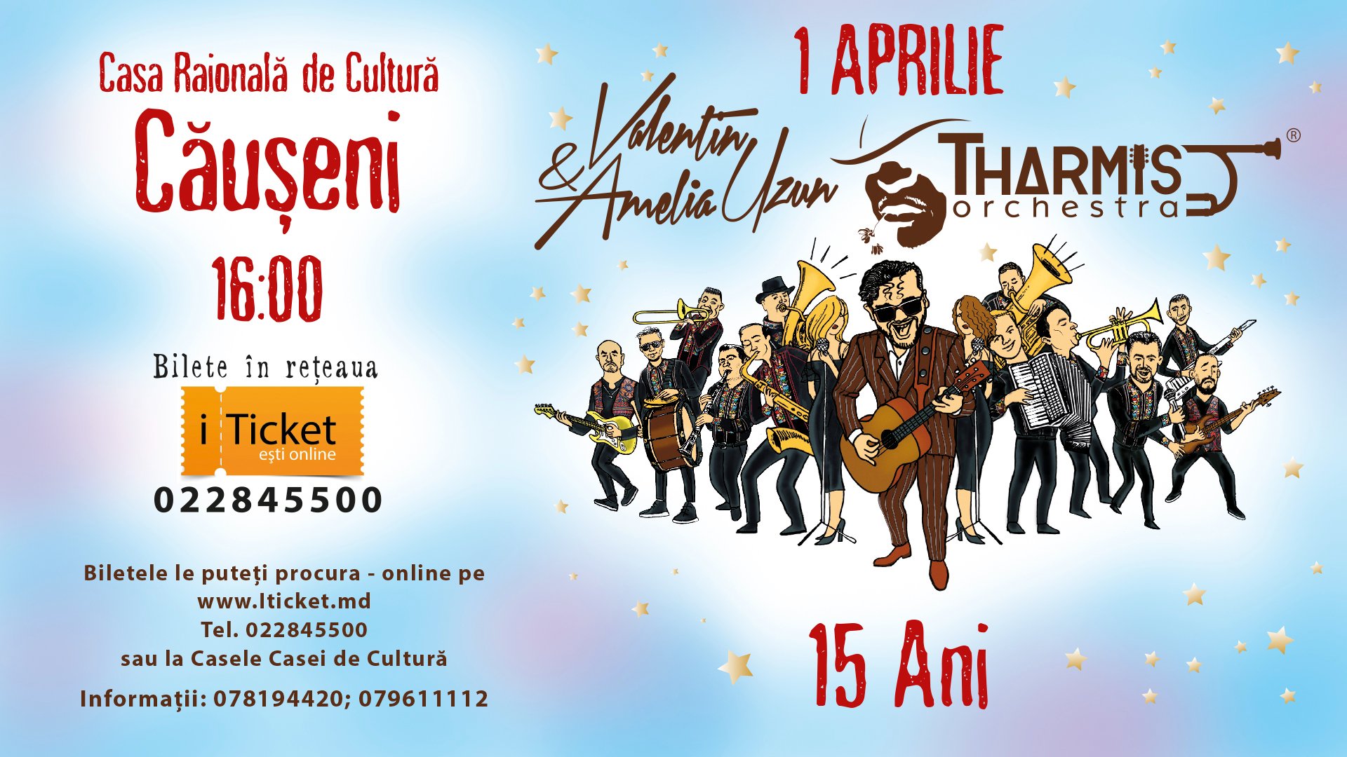 Concert la Causeni - Valentin Uzun și Orchestra Tharmis - 15 ani 