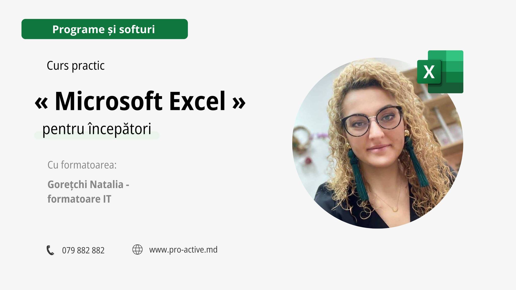 Curs practic MS Excel nivel Începător (online)