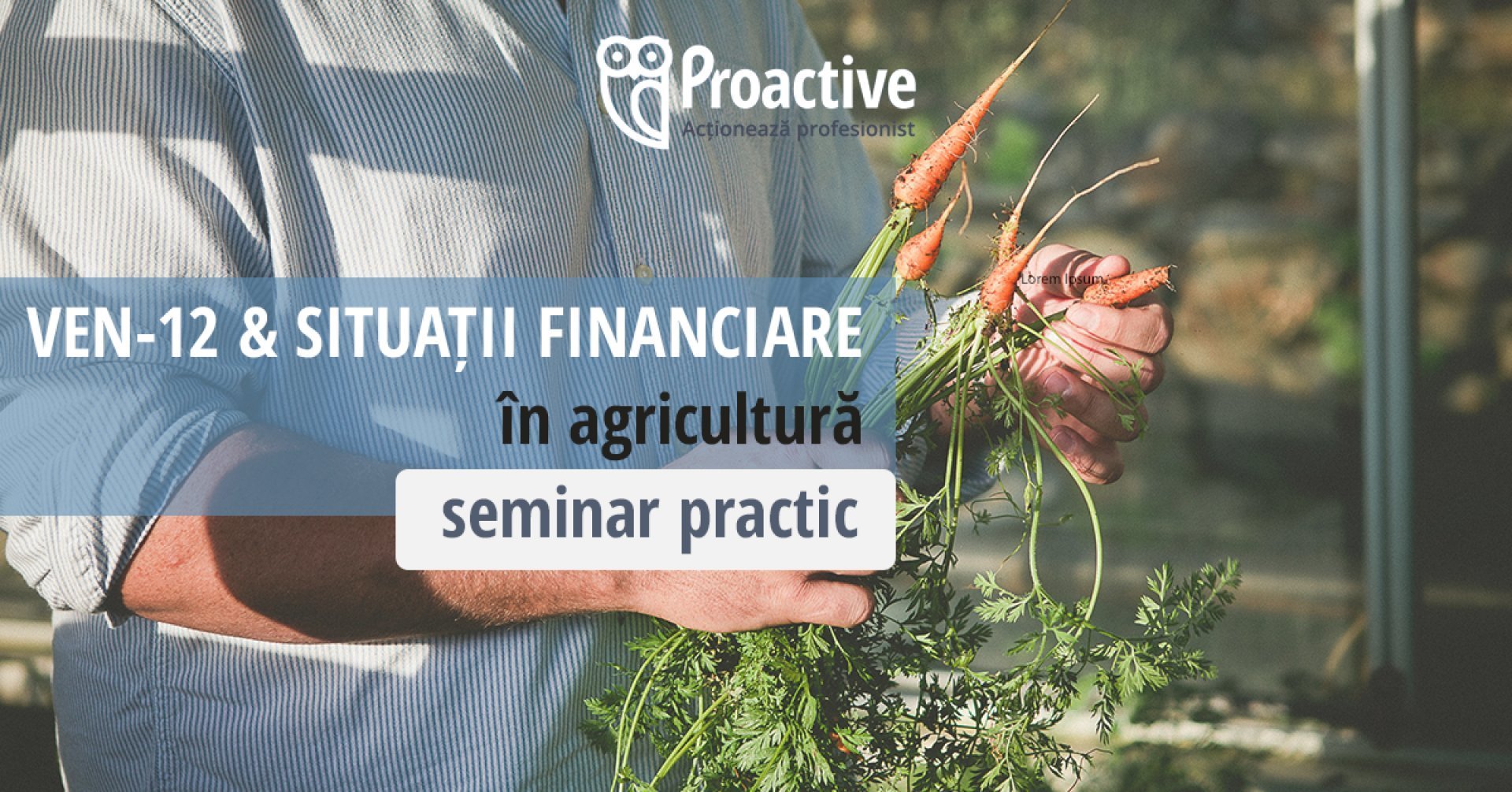 VEN-12 & situatii financiare in agricultura
