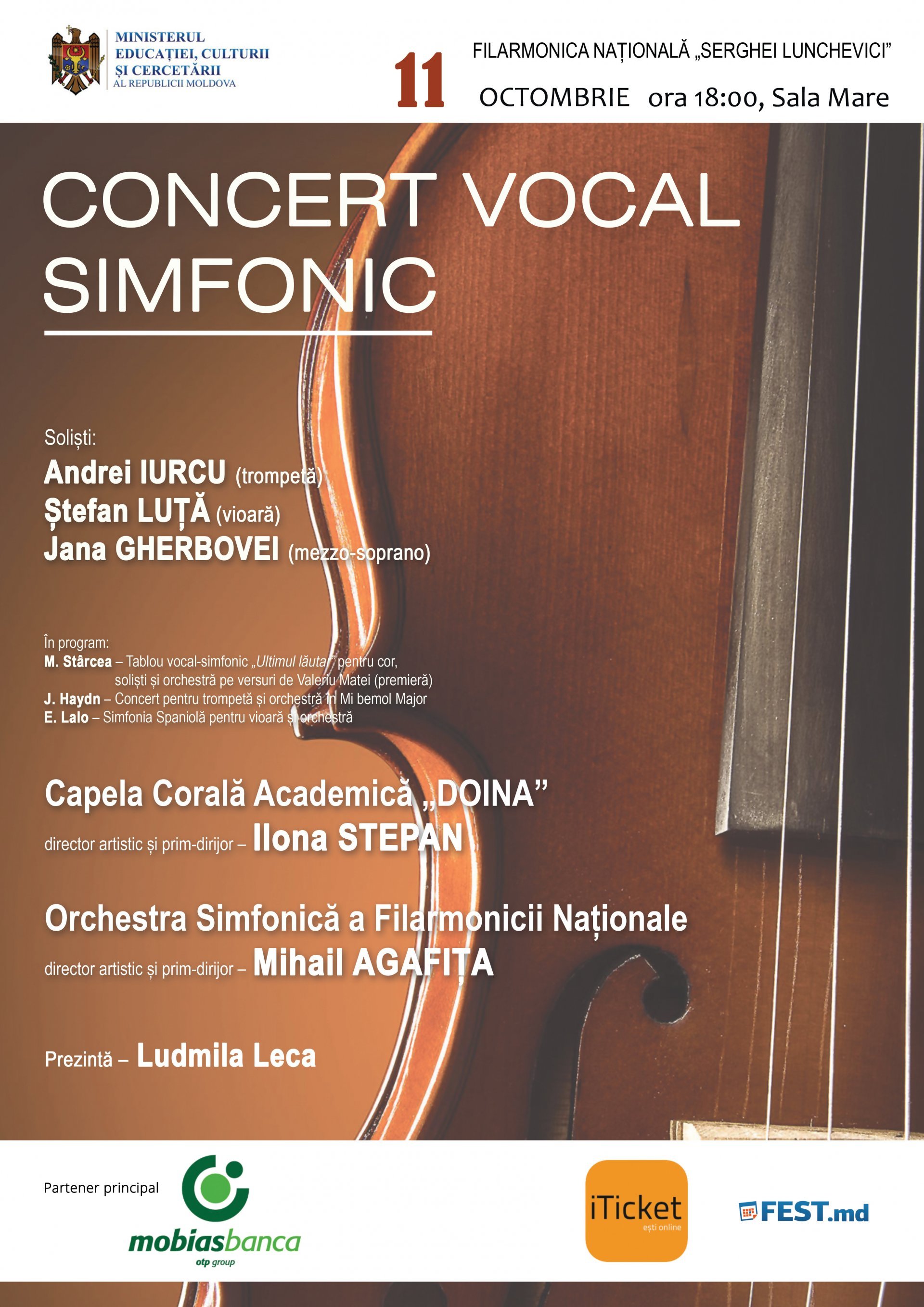 CONCERT VOCAL SIMFONIC 11 octombrie