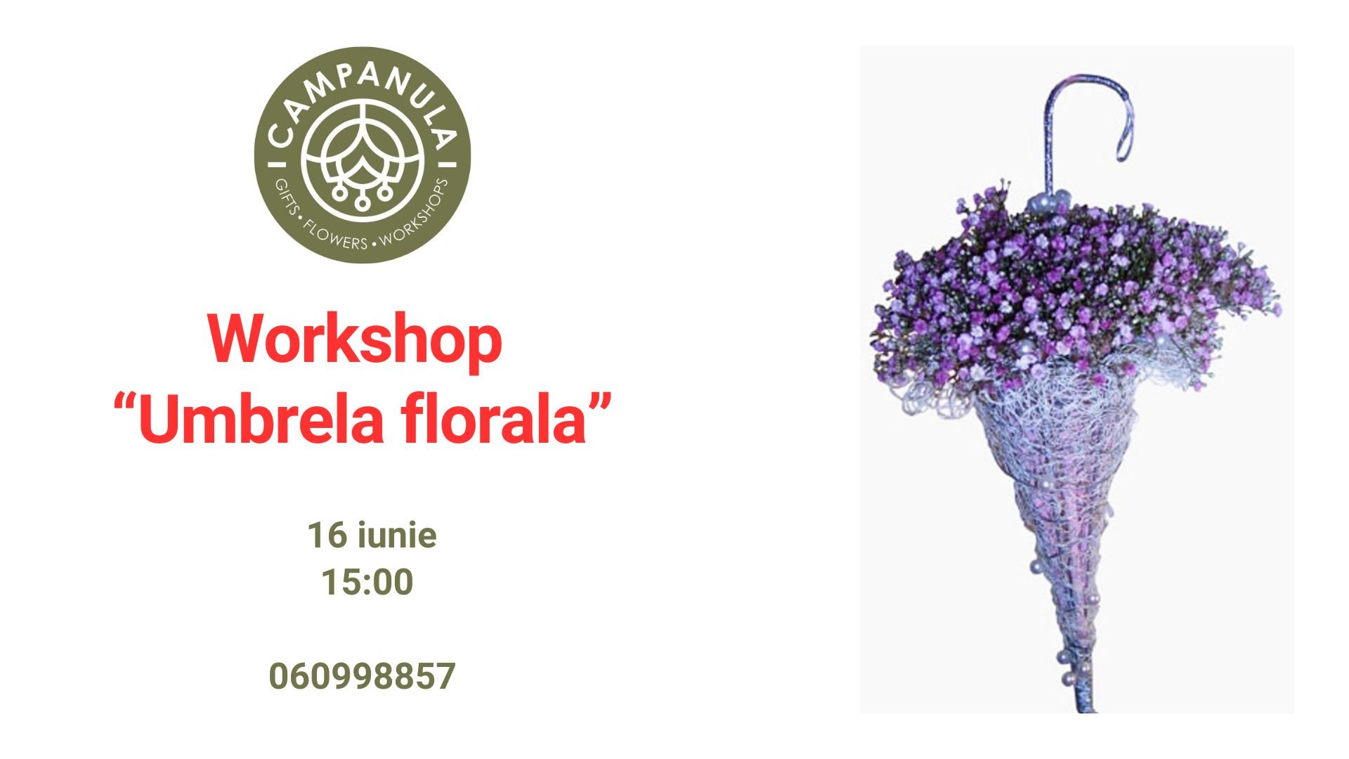 Workshop creativ «Umbrela Florală»