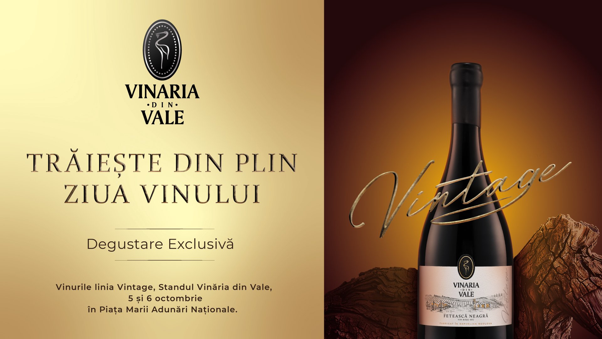 Degustare exclusivă de vinuri Vintage de la Vinăria din Vale