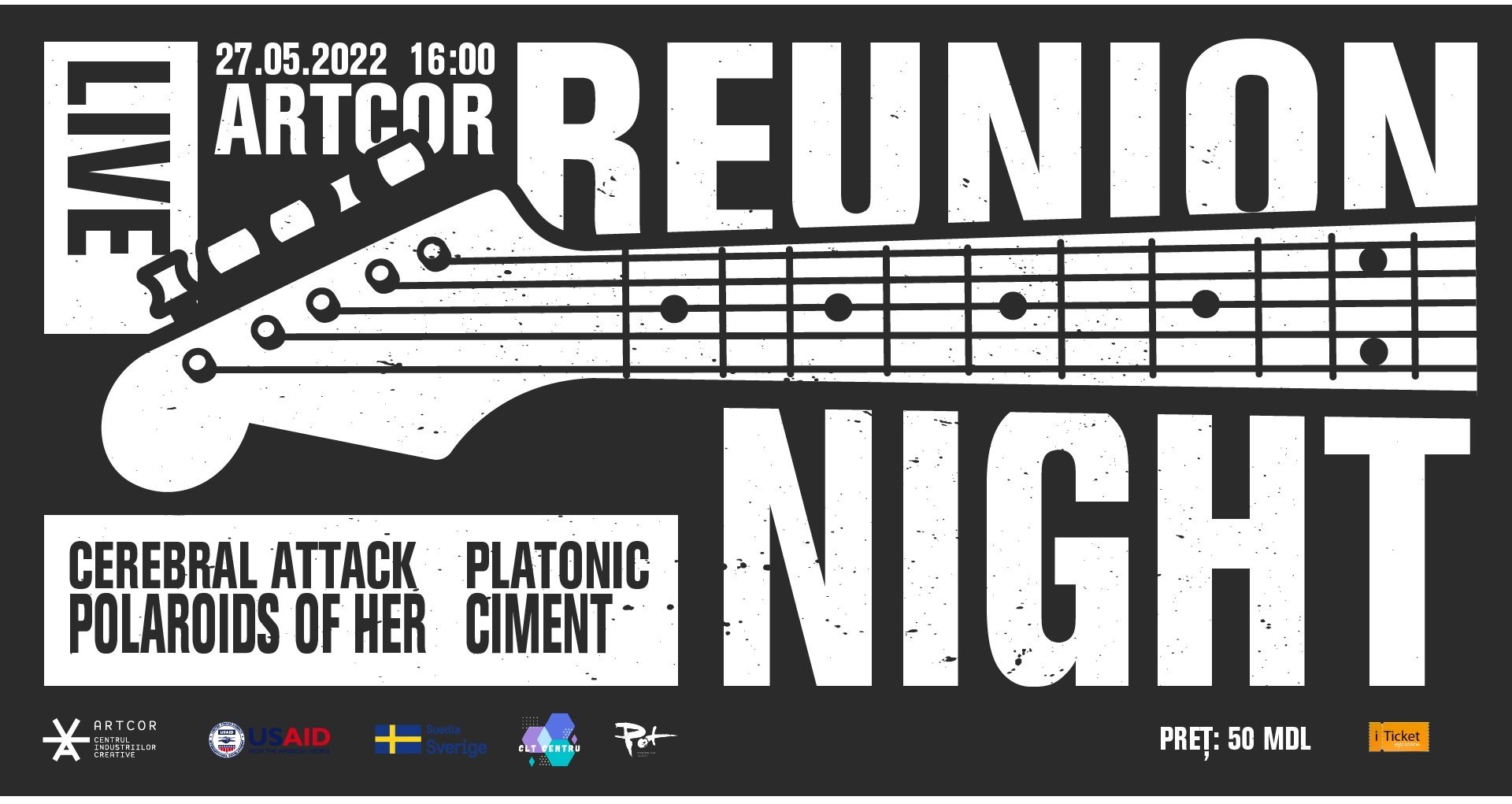 Reunion Night Live / Cerebral Attack \ Ciment | Platonic | Polaroids of Her