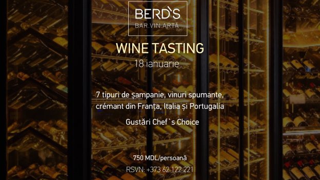 Degustare de Vinuri la BERD`S BAR VIN ARTĂ Lounge